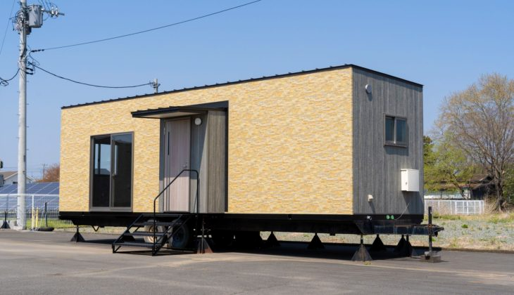 被災地での仮設住宅としてのトレーラーハウス