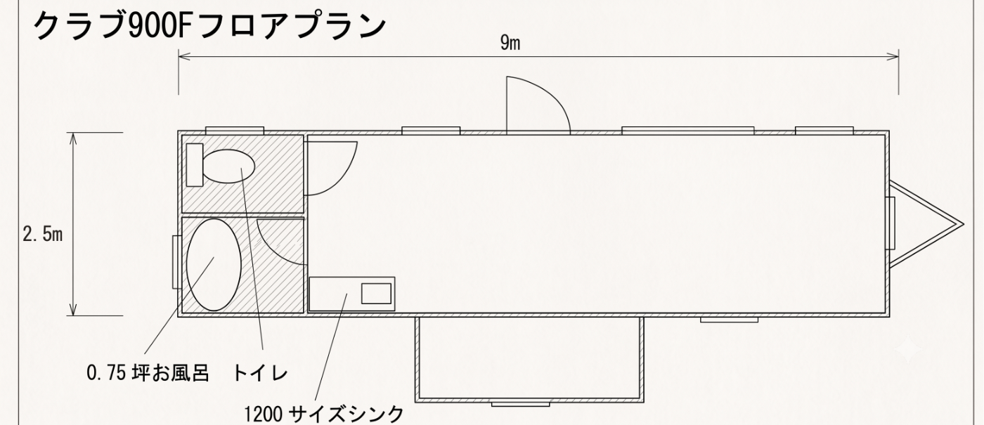 クラブ900F 間取り図